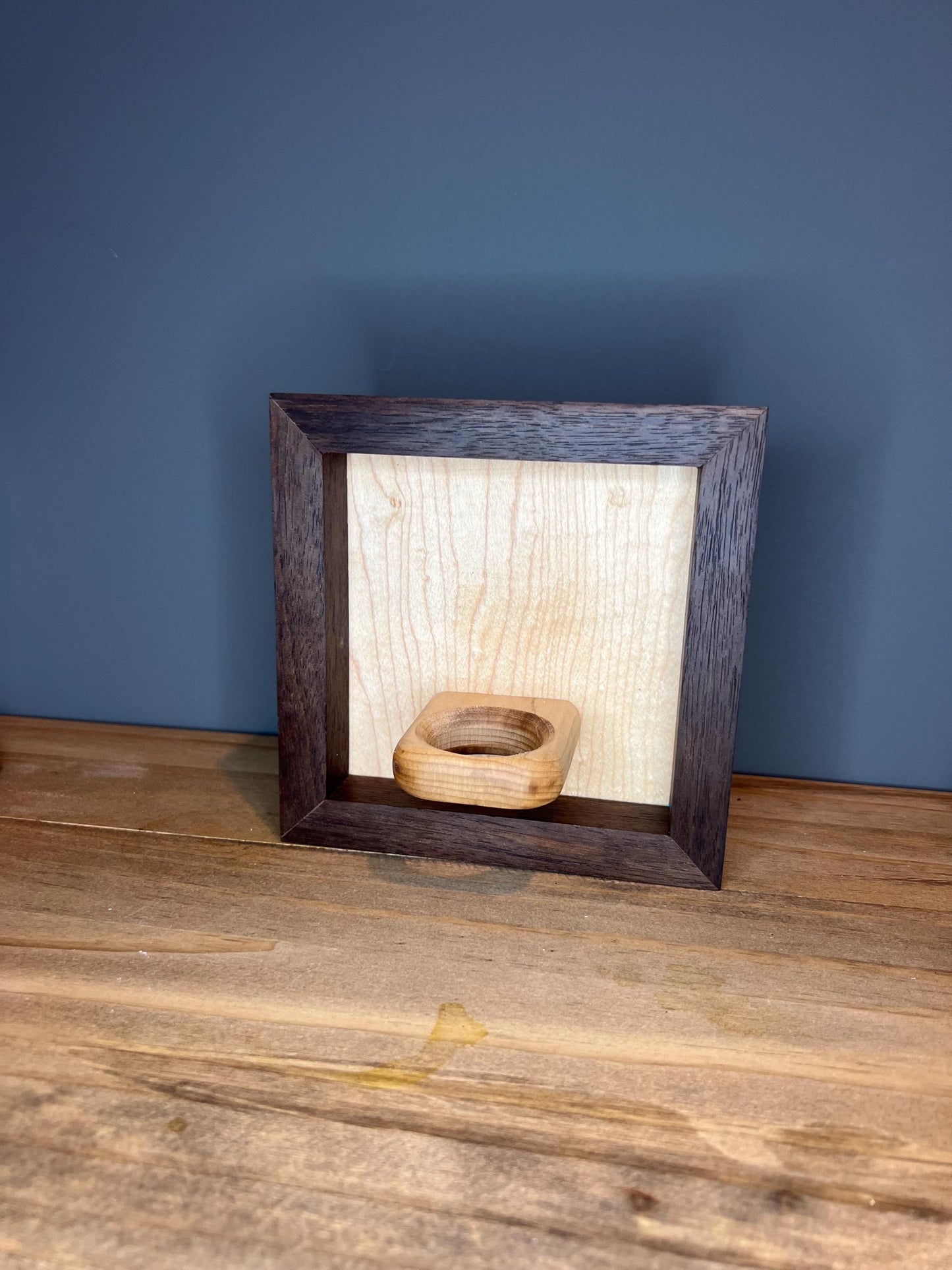 Baseball Floating Display Shelf - Wall Mounted or Freestanding - Handmade with Solid Maple and Walnut Hardwood - Autographed Ball Display