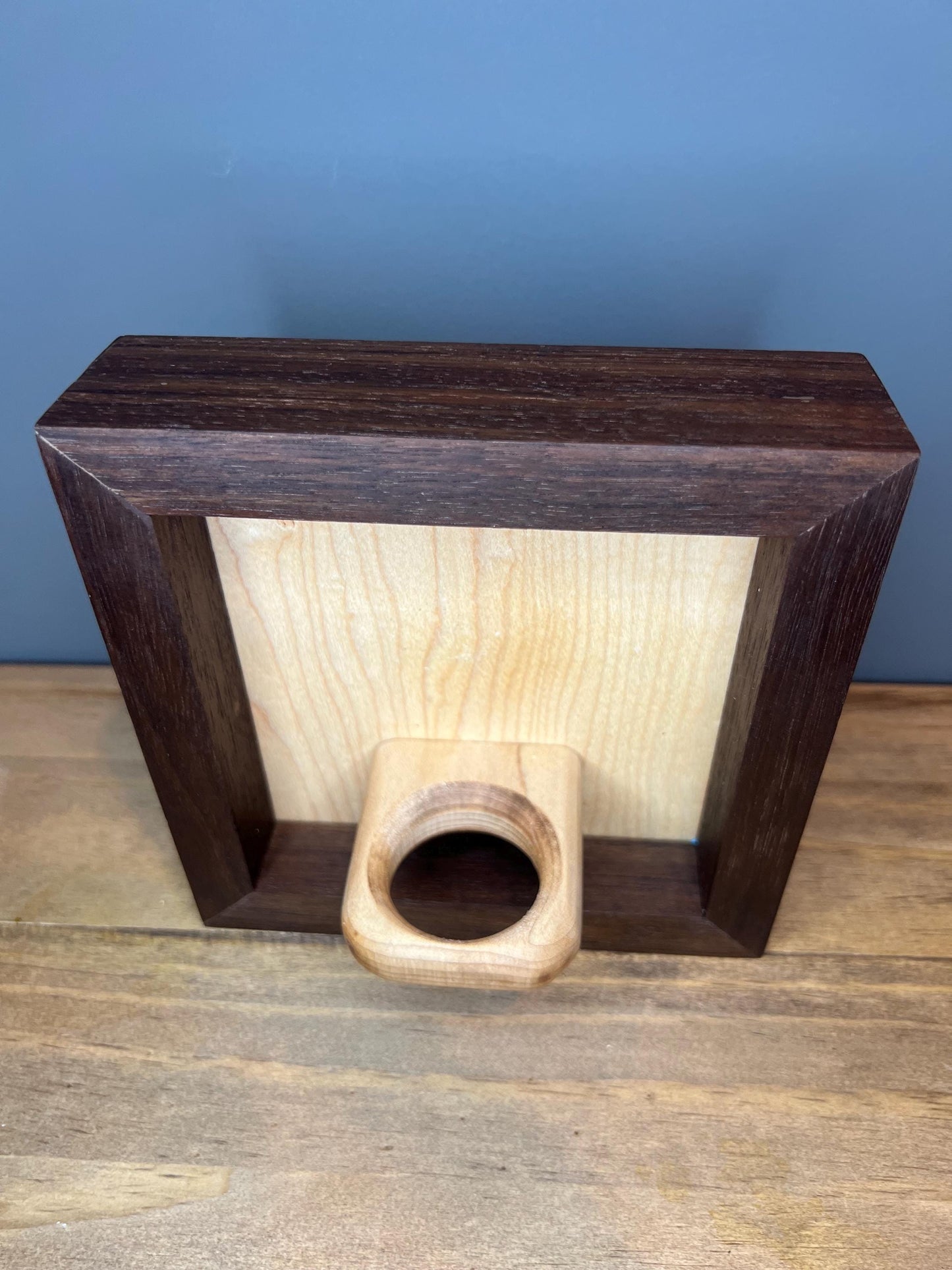 Baseball Floating Display Shelf - Wall Mounted or Freestanding - Handmade with Solid Maple and Walnut Hardwood - Autographed Ball Display