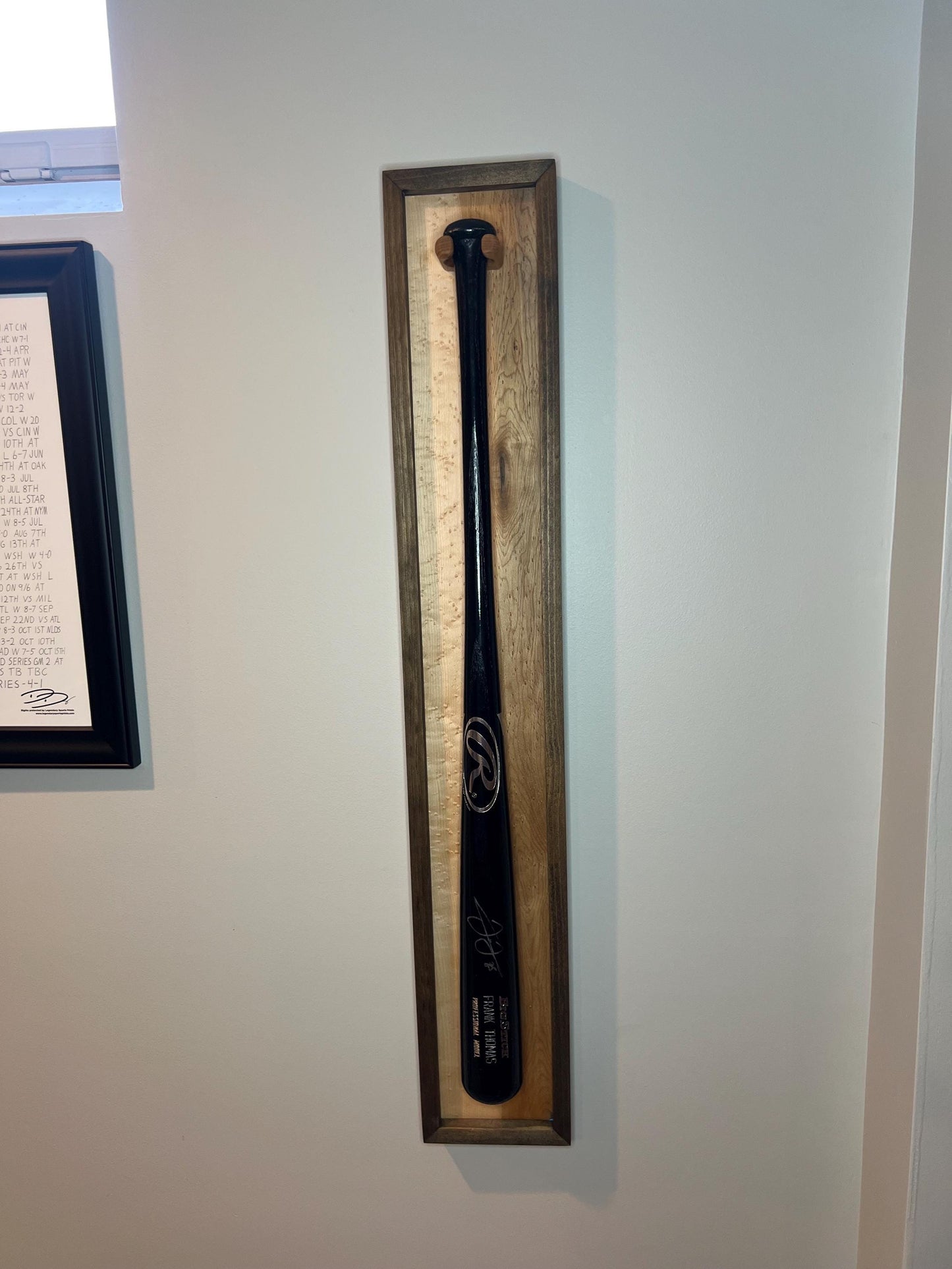 Baseball Bat Display - Autographed Bat / Memorabilia Wall Mount Holder - Handmade to Order