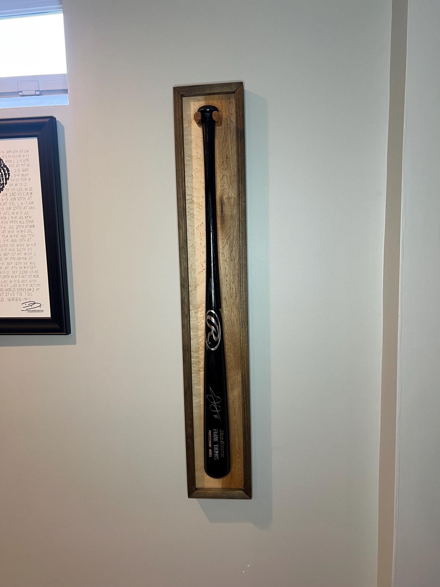 Baseball Bat Display - Autographed Bat / Memorabilia Wall Mount Holder - Handmade to Order