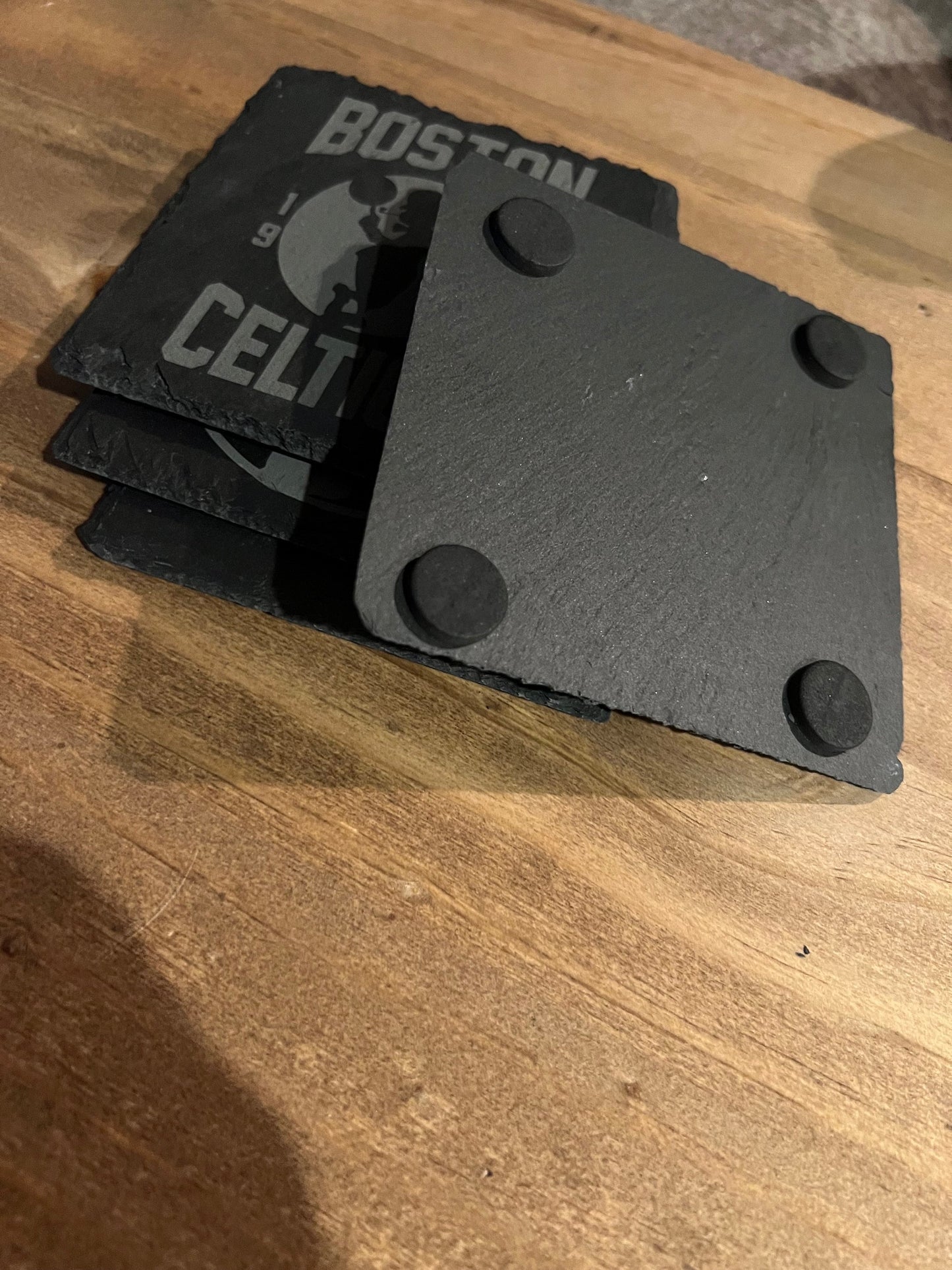 Boston Celtics - 4 Pack Slate Coasters Set - Gift for Celtics Fan -  Now Includes Bonus 5th Coaster to Commemorate 18th Championship!