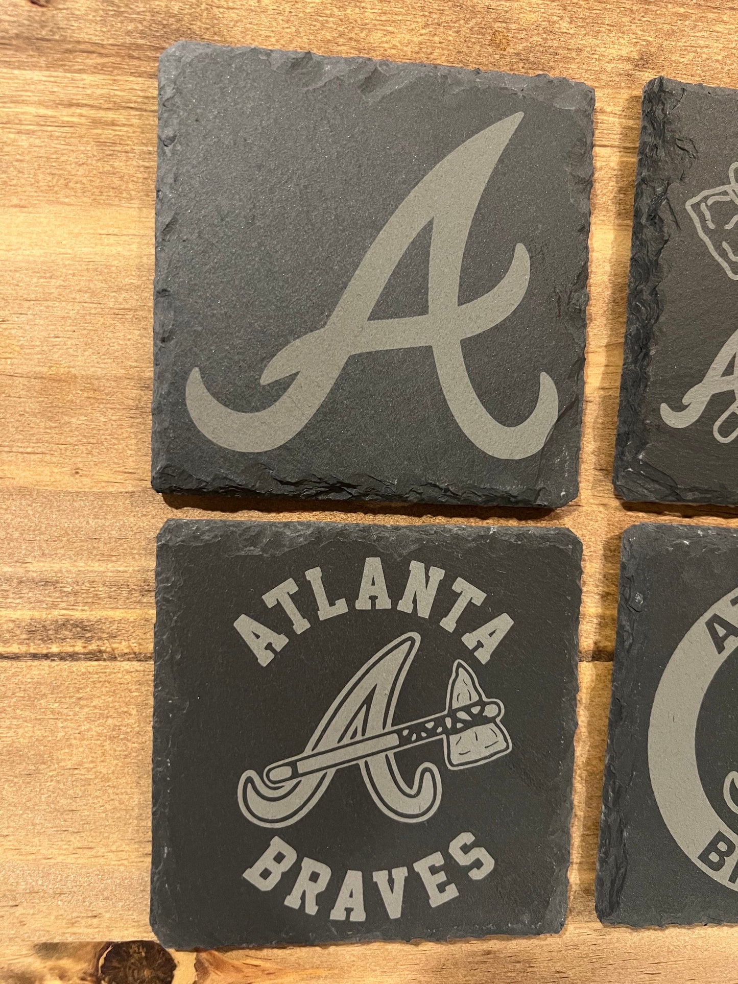 Atlanta Braves - 4 Pack Slate Coasters Set