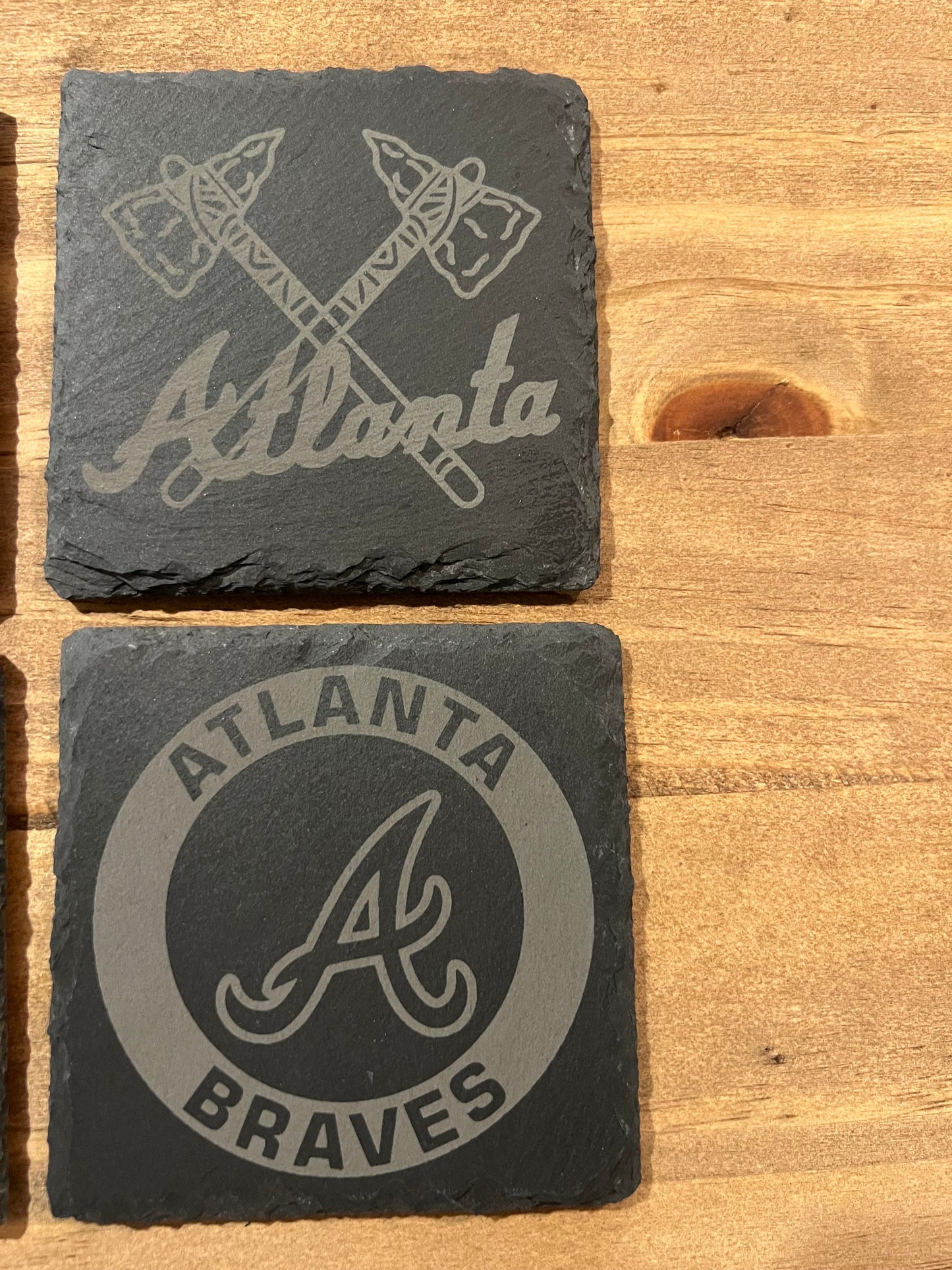 Atlanta Braves - 4 Pack Slate Coasters Set