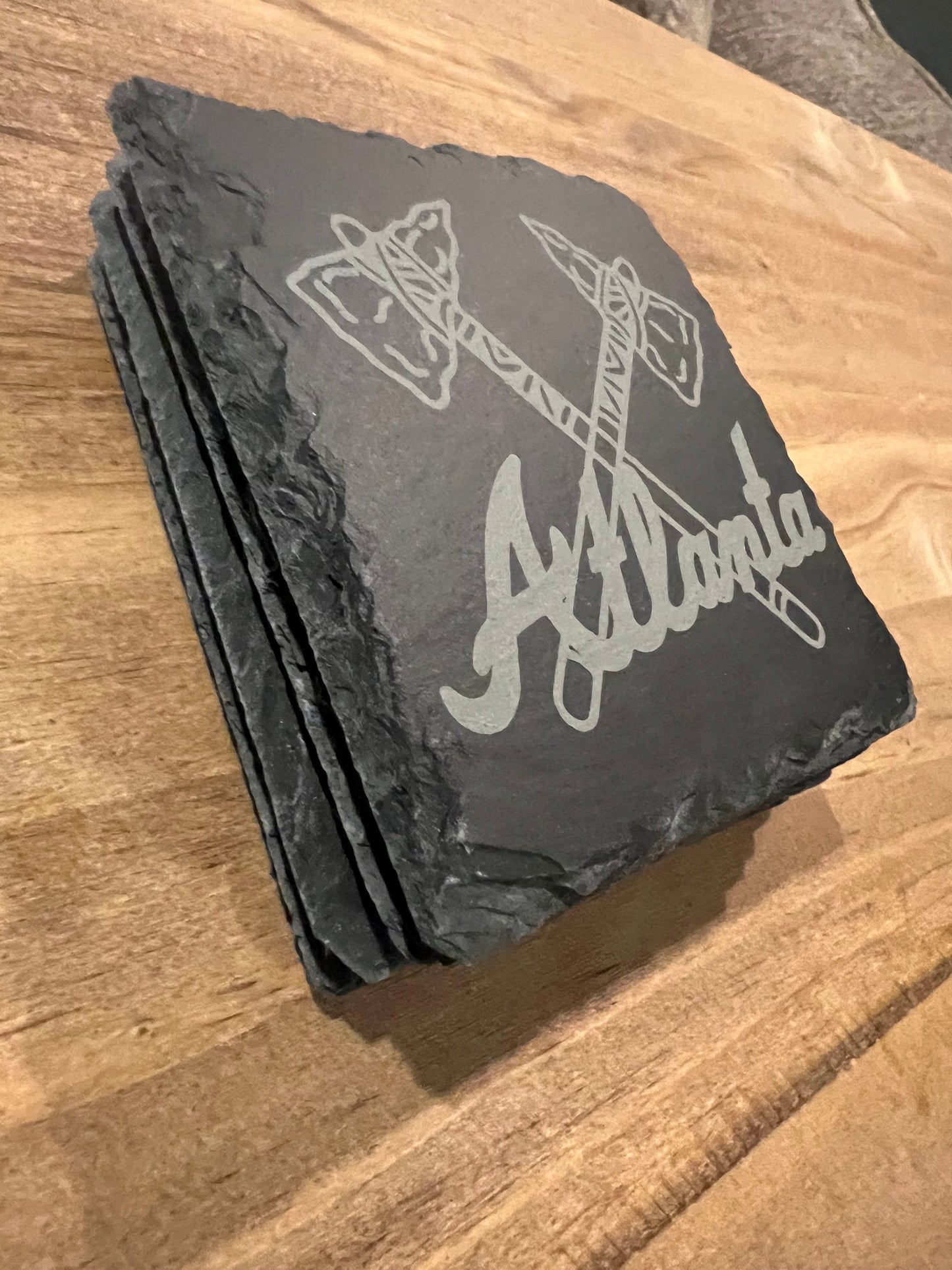 Atlanta Braves - 4 Pack Slate Coasters Set
