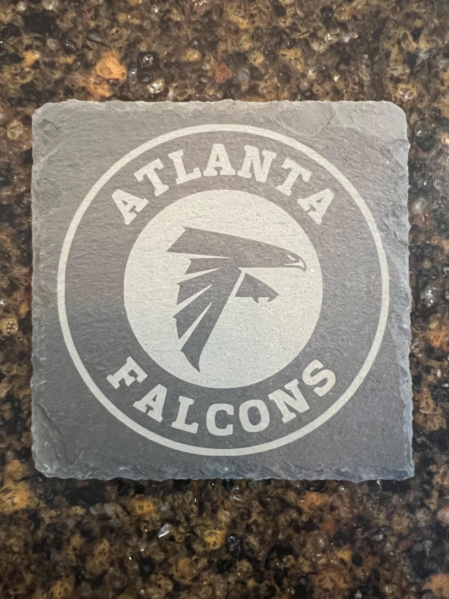 Atlanta Sports- 4 Pack Slate Coasters Set - Braves Hawks Falcons