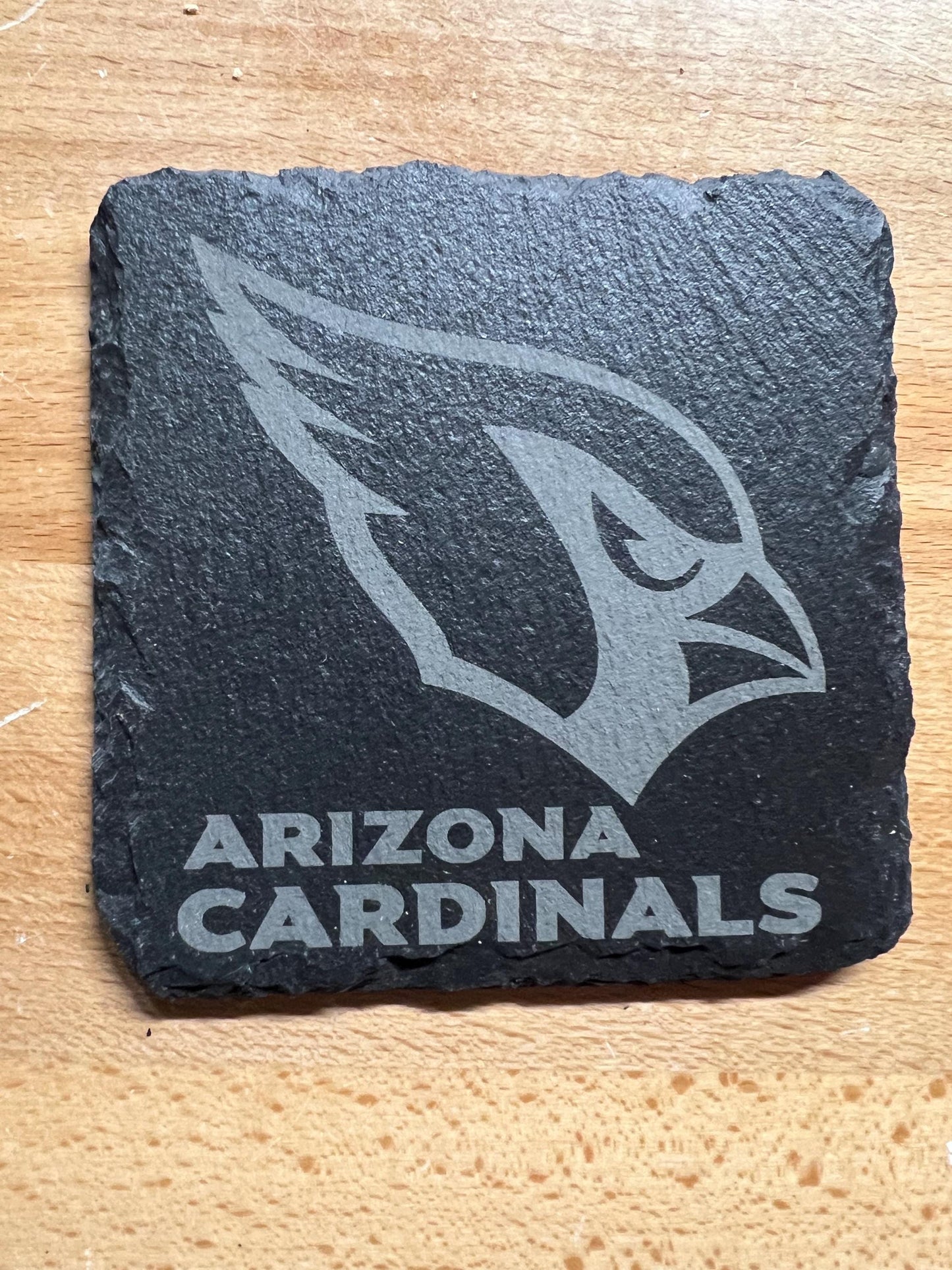 Arizona / Phoenix Sports - Cardinals, Suns, Diamondbacks, Coyotes -  4” Slate Coasters - Set of Four Coasters - Optional Coaster Holder