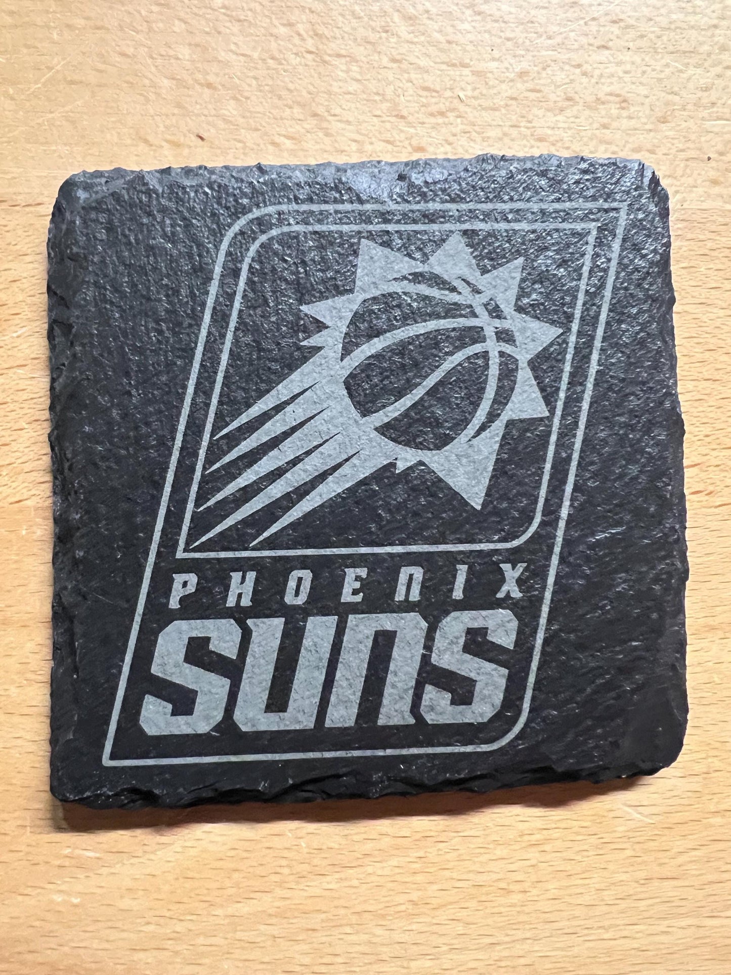 Arizona / Phoenix Sports - Cardinals, Suns, Diamondbacks, Coyotes -  4” Slate Coasters - Set of Four Coasters - Optional Coaster Holder